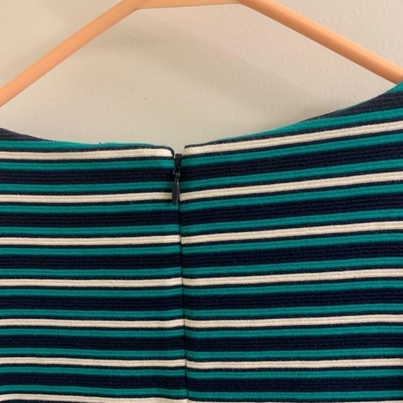 Talbots Green, White, And Black‎ Short Sleeve Dress Size M - Picture 7 of 9